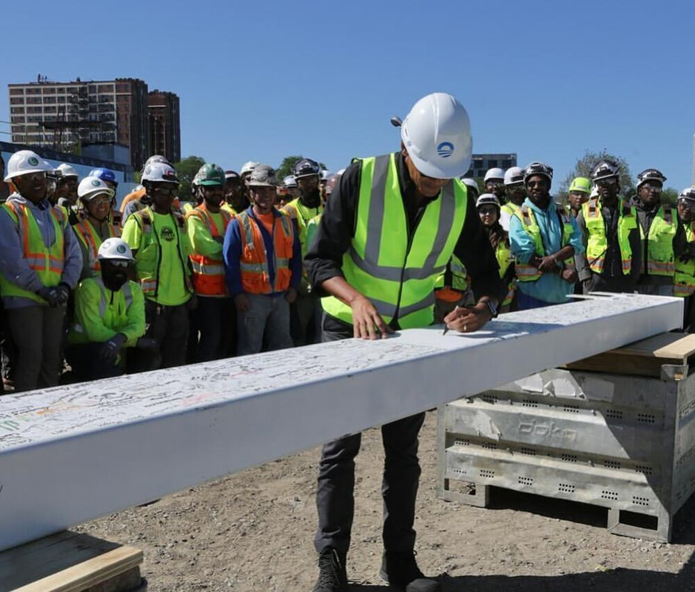 Obama Presidential Center reaches final height in Chicago