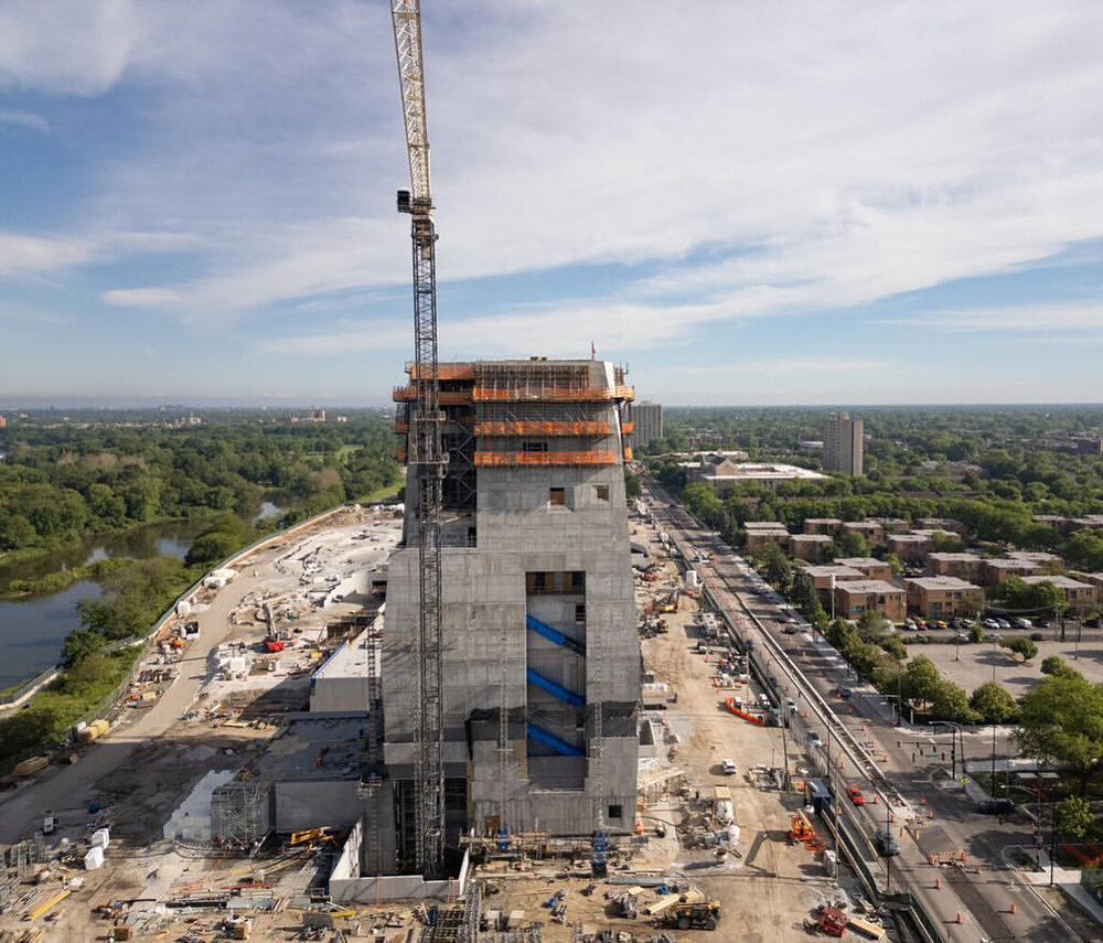 Obama Presidential Center reaches final height in Chicago