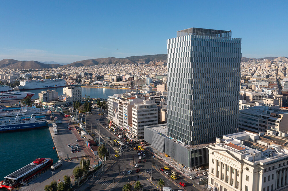 piraeus tower designboom
