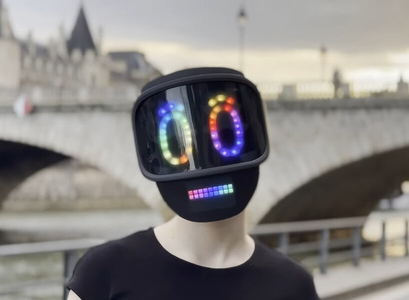 qudi mask 2 led display pixelated emoticons