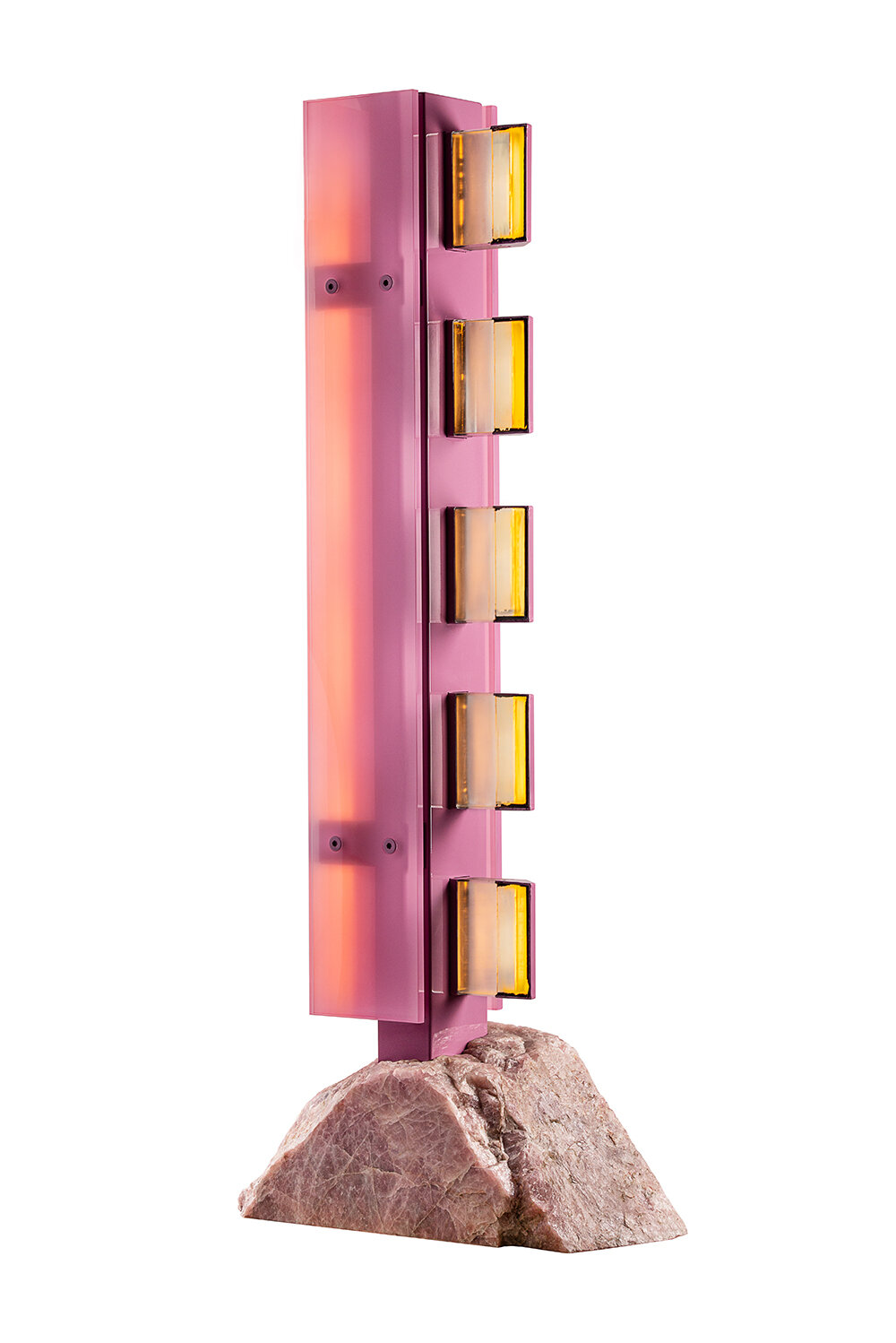 friedman benda exhibits enrico marone cinzano's rosa tank lamp at design miami/ basel