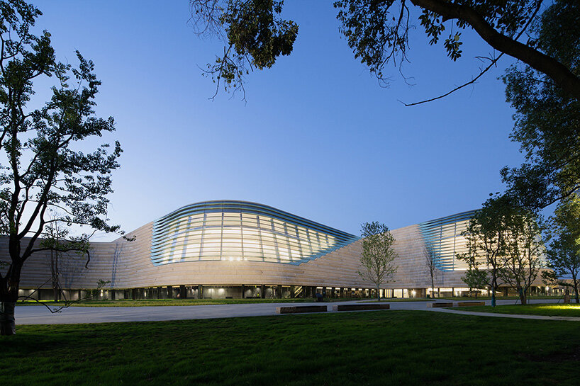 undulating facade simulates eyes of chinese relics in sanxingdui museum renovation