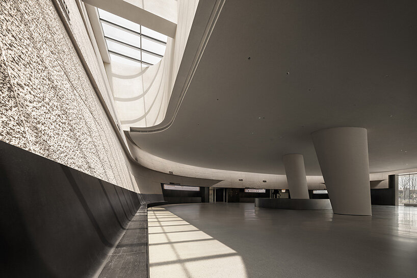 undulating facade simulates eyes of chinese relics in sanxingdui museum renovation