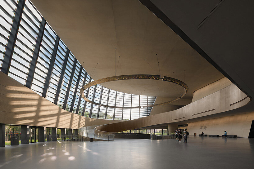 undulating facade simulates eyes of chinese relics in sanxingdui museum renovation