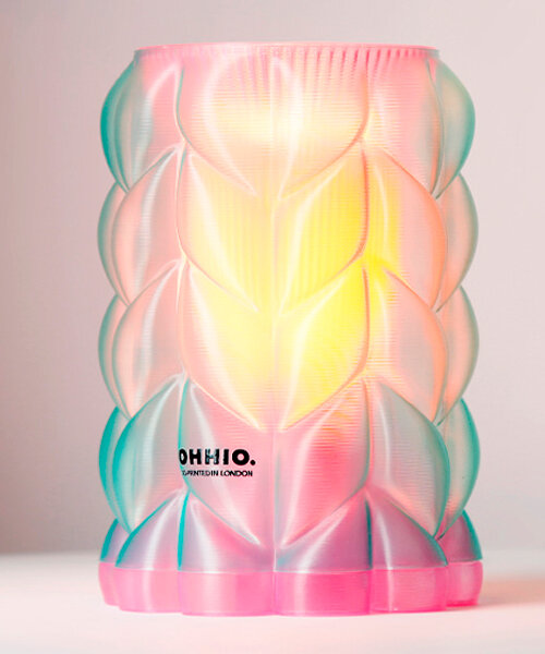 ohhio transforms anna marinenko's super chunky knits into colorful 3D printed lamps