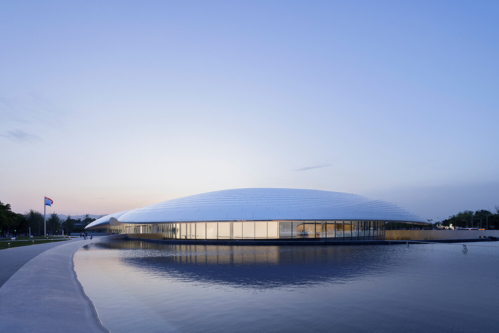MAD architects drapes beijing's ZGC innovation center with a floating, clover-like roof