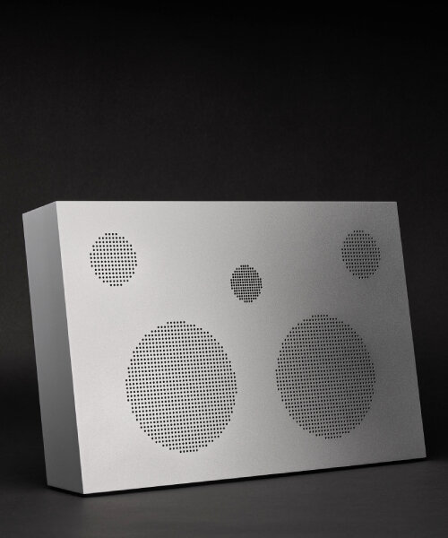 nocs' wireless aluminum speaker ‘monolith’ has no buttons on view, only grilles and woofers