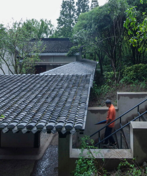 zigzagging verandas enclose courtyard of atelier archmixing's memorial in shanghai