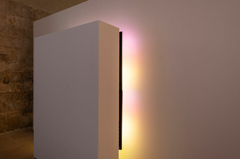 lenticular artworks explore color of light in BMW's green ray exhibition at rencontres d'arles