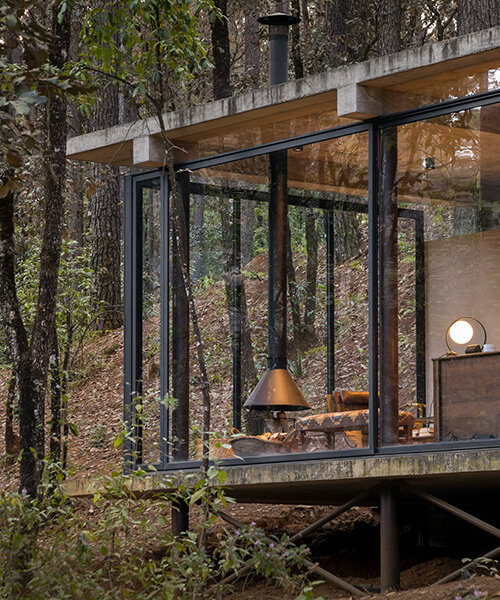 glass house 'casa cono' lightly floats in mexico's forests with design by estudio atemporal