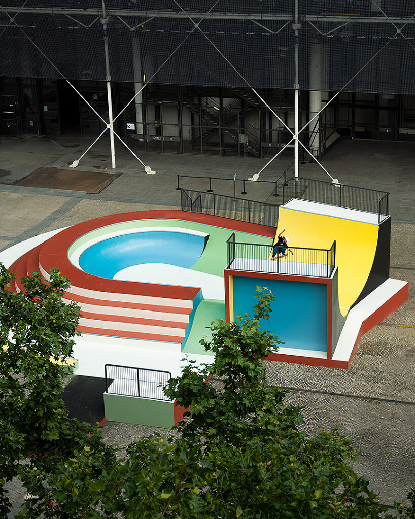 Pompidou Center Skating Sculpture Square Paris 2024 Olympics