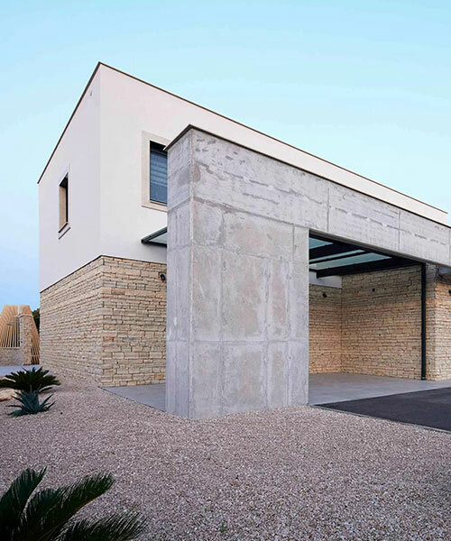 concrete-framed 'punta skala' villas by labvert overlook the adriatic sea in croatia