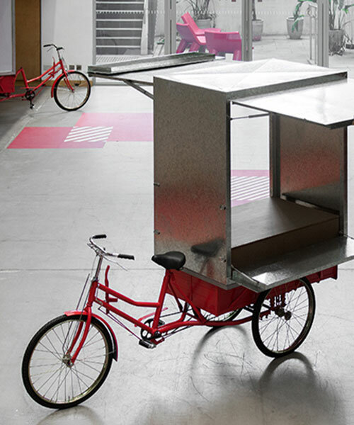 galvanized utilitarian tricycles by CUHK bring traditional chinese metal folding to life