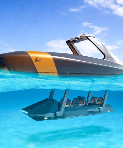 evoy and platypus’ semi-submersible boat with catamaran hulls glides above and underwater