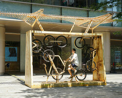 MBRS transforms discarded bicycle components into interactive urban installation in china