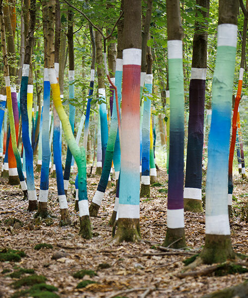 a trail of sculptural installations transforms french forest into forêt monumentale exhibition