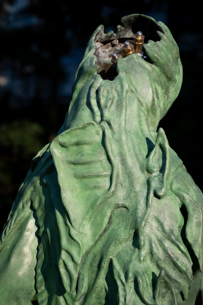 veronika sedlmair & brynjar sigurðarson's fountain sprays ephemeral rainbow across river enz