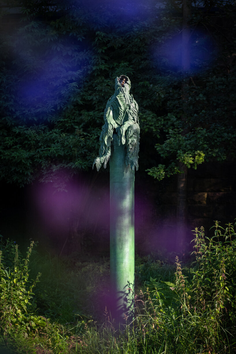 studio brynjar & veronika's fountain sprays ephemeral rainbow across river enz at ornamenta