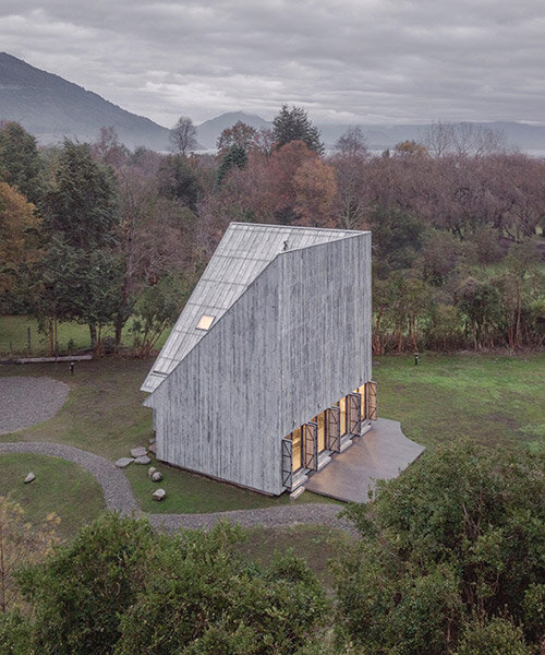 monolithic 'humo house' rises in rural chile with folding architecture by iván bravo