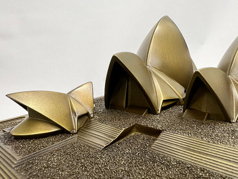 iconic sydney buildings come to life as brass-clad tactile maps by axolotl
