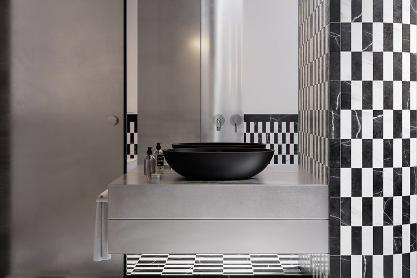 OMNIRES curates harmony of contrasts with maximalist bauhaus bathroom design