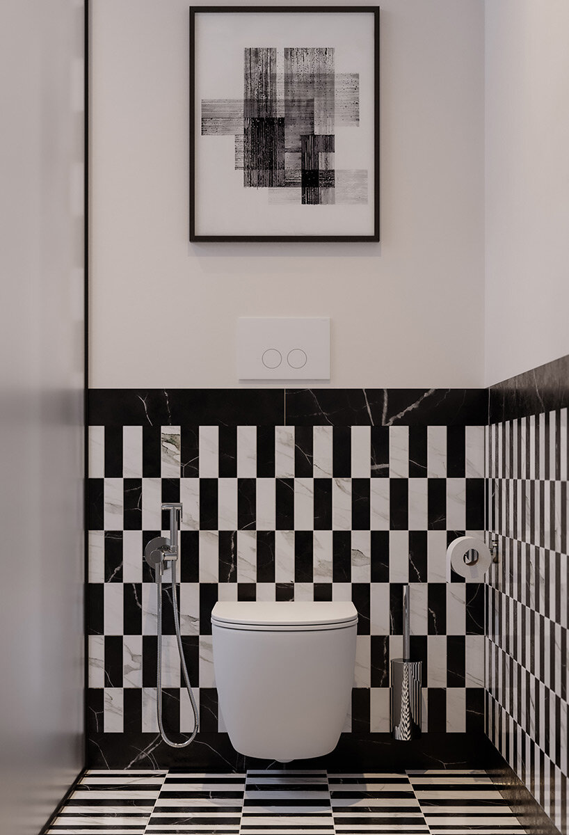OMNIRES curates harmony of contrasts with maximalist bauhaus bathroom design
