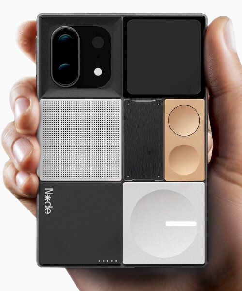 modular AI smartphone has swappable nodes on the back, from speakers to braille displays