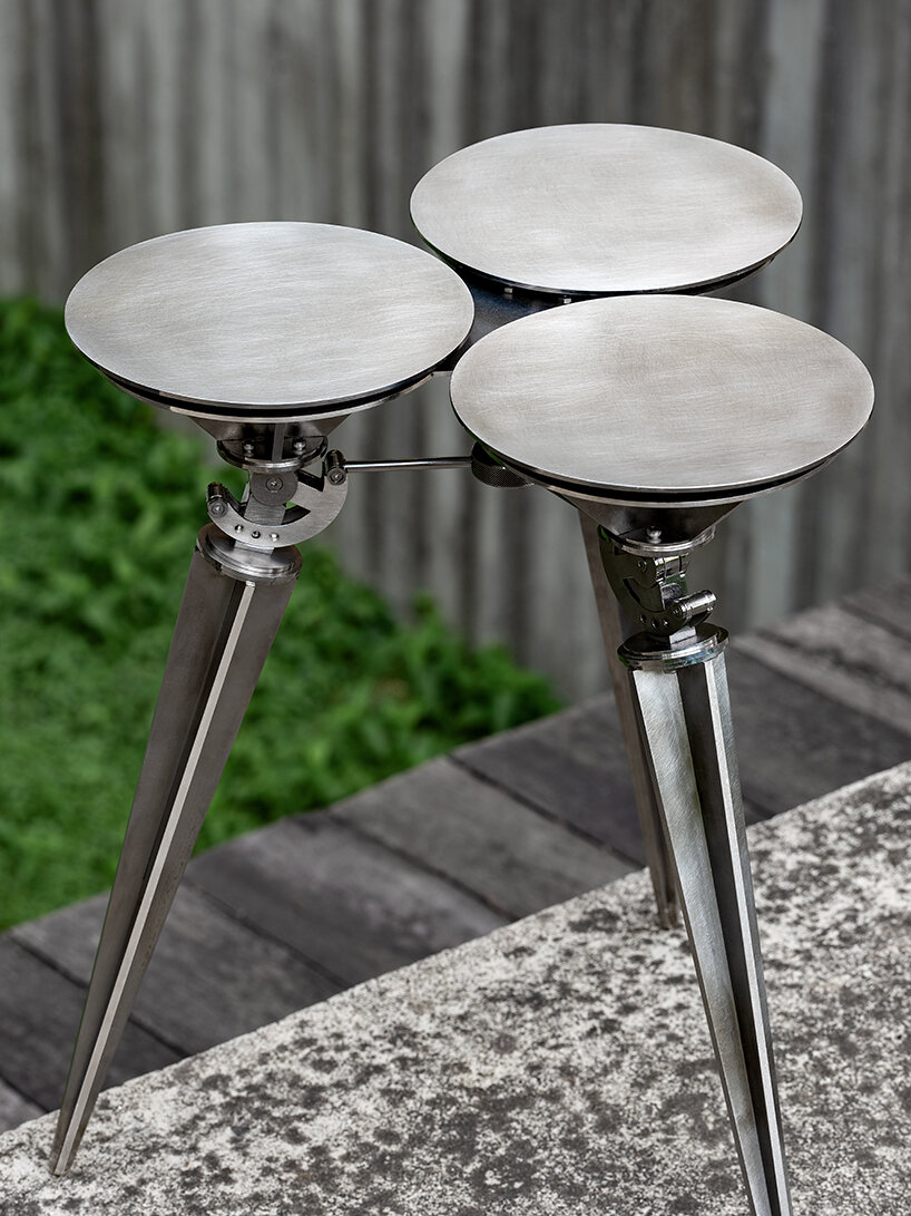 terrain-adaptive cone stool by sukchulmok studio