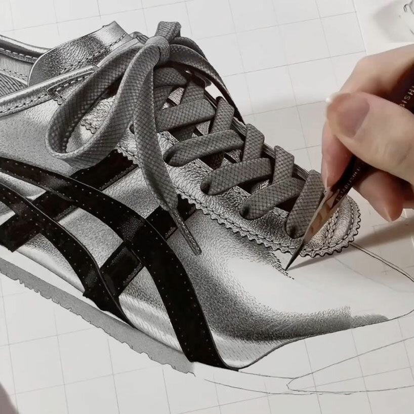 japanese artist creates intricate hyper-realistic pencil drawings of everyday metallic objects