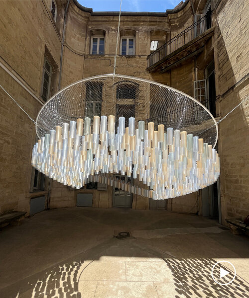 a thousand 3D printed pieces shape atelier DARN's interactive sound sculpture in france