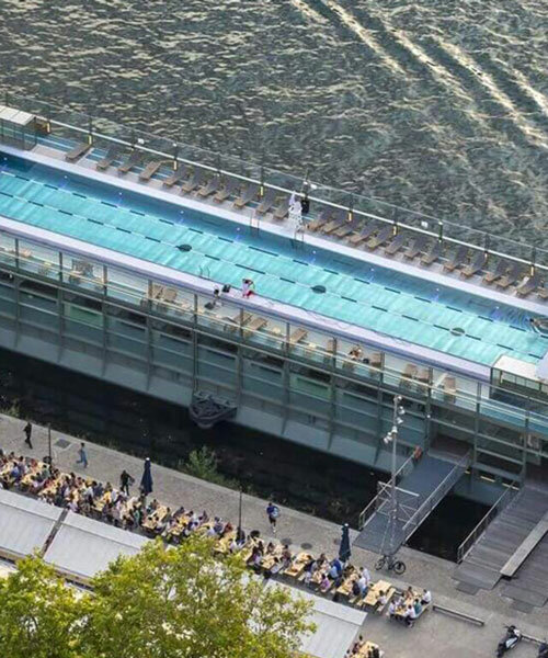 floating swimming pool 'annette K' sails the seine just in time for 2024 olympics