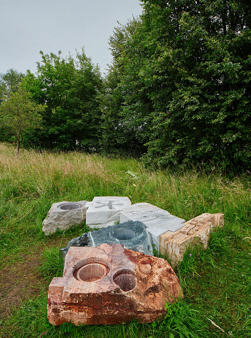 Andres Jacques transformed discarded marble into an outdoor community kitchen in Antwerp