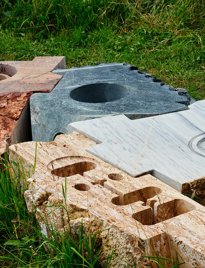 Andres Jacques transformed discarded marble into an outdoor community kitchen in Antwerp