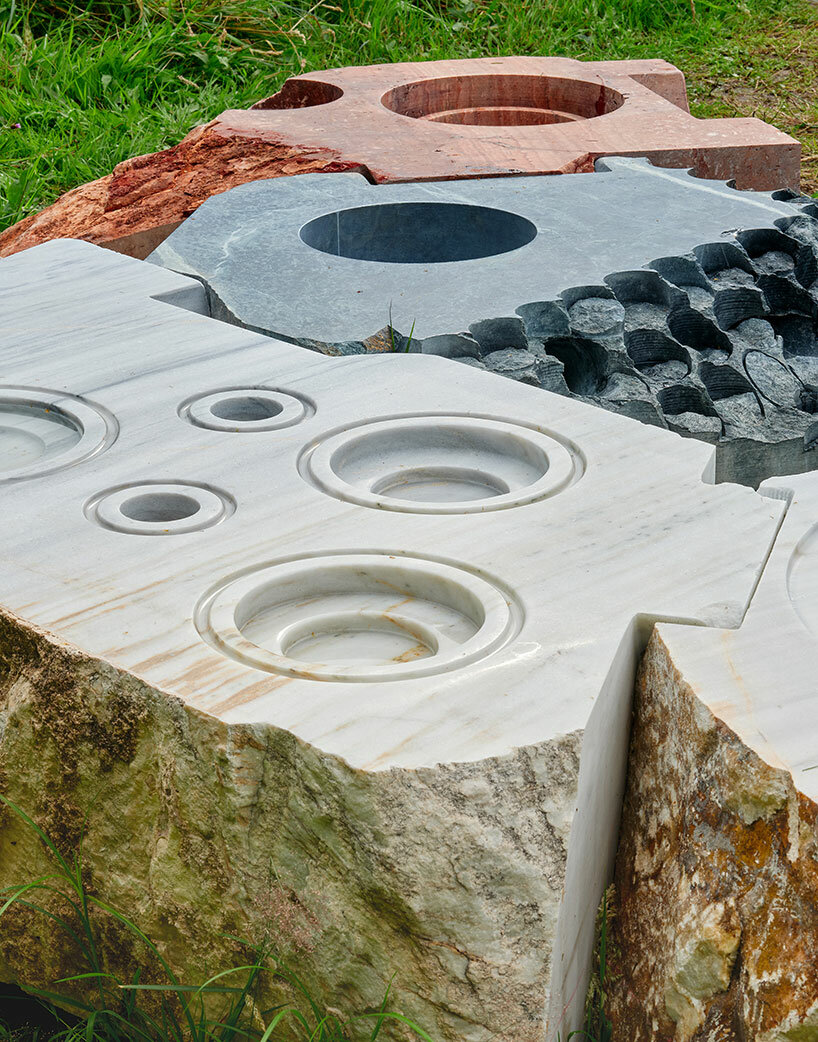 Andres Jacques transformed discarded marble into an outdoor community kitchen in Antwerp