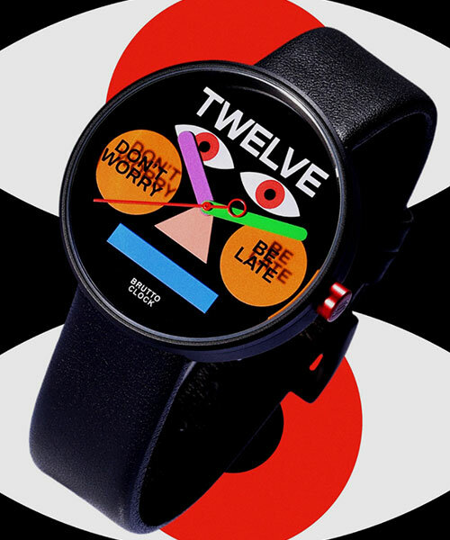 vibrant symbol-free wristwatch by anicorn and brutto studio celebrates the art of being late