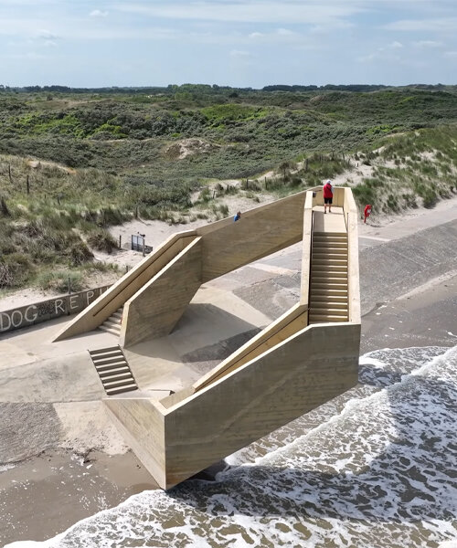 shaped like a pentagon, studio MOTO's observation point rises along the belgian sea