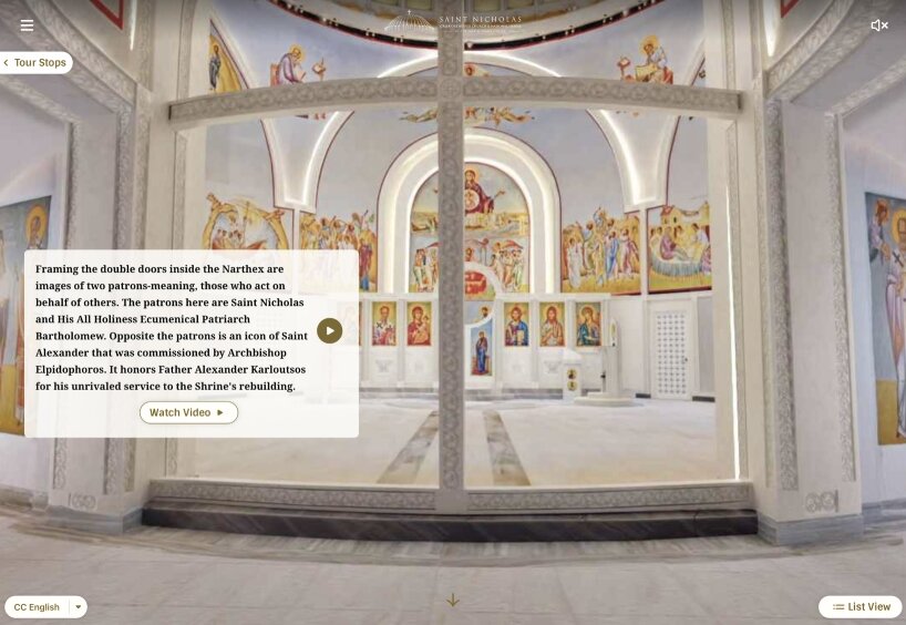 G&A's web app enables an immersive virtual tour of Santiago Calatrava's New York church