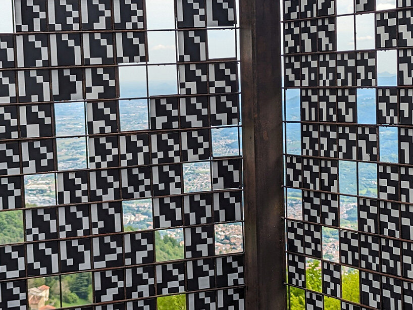 alberto frigo encodes his life as iron pixels with cubic sculpture in the little dolomites