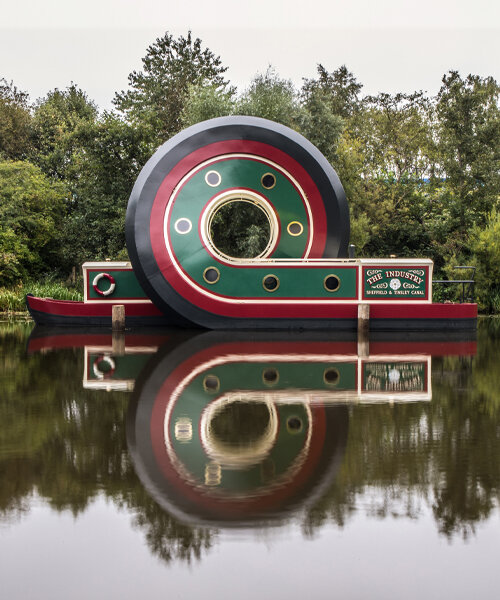 interview: alex chinneck brings a massive, looping steel boat to sheffield's historical canal