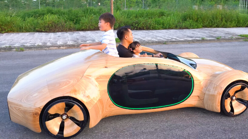 apple concept car wood