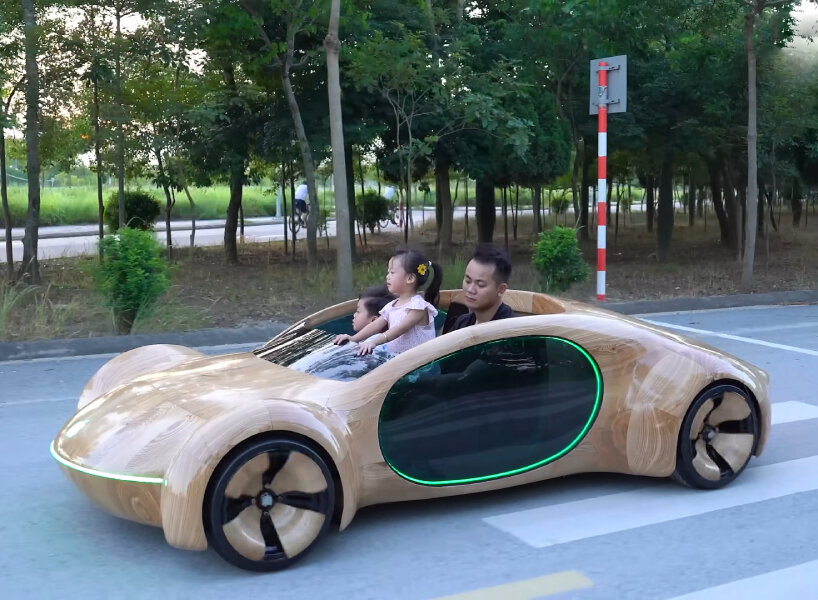 apple concept car wood