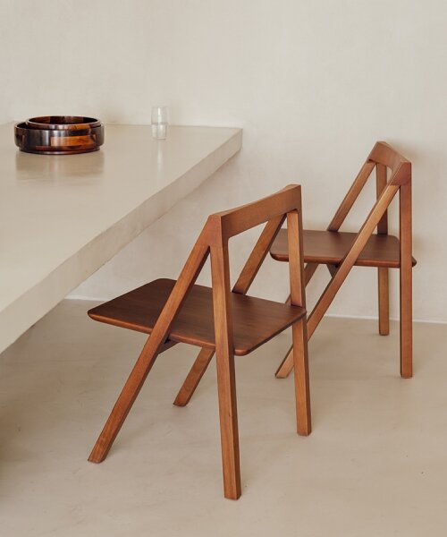 solid tauari wood sculpts jabuticasa's gringa chair, capturing brazil's nostalgic charm