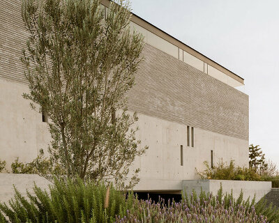 concrete blocks with grid-like interventions wrap laboratorio de arquitectura’s mexico house