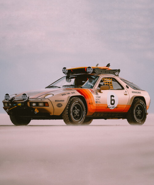 porsche 928 ‘surfari’ car makes a surfer-inspired beach debut at the hel riders festival