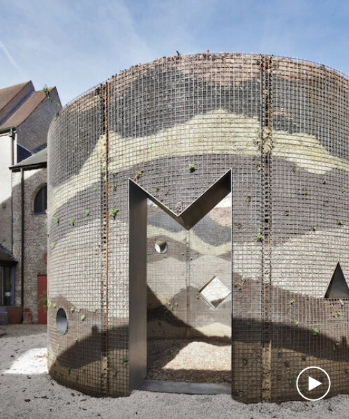 studio ossidiana’s cylindrical pavilion connects land, sea, and history at bruges triennial