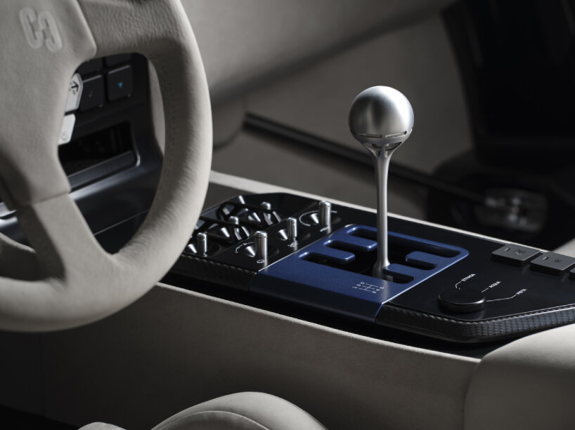 composite materials help strengthen the restomod hypercar's chassis for a strong and lightweight frame