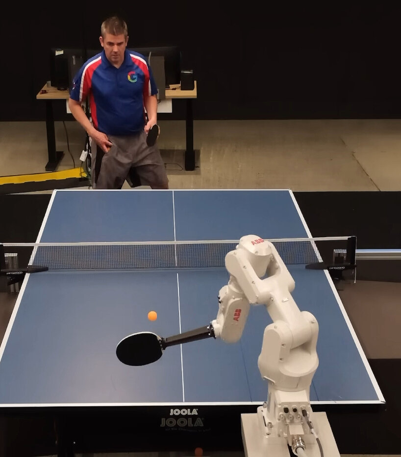 google robot arm tennis