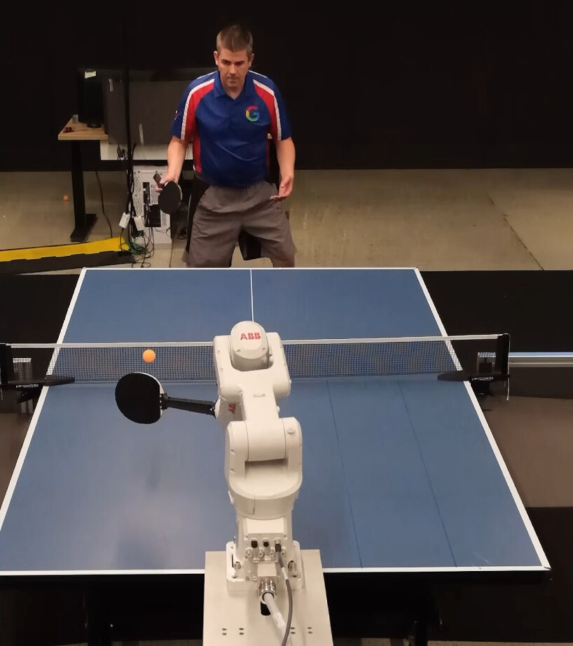 google robot arm tennis