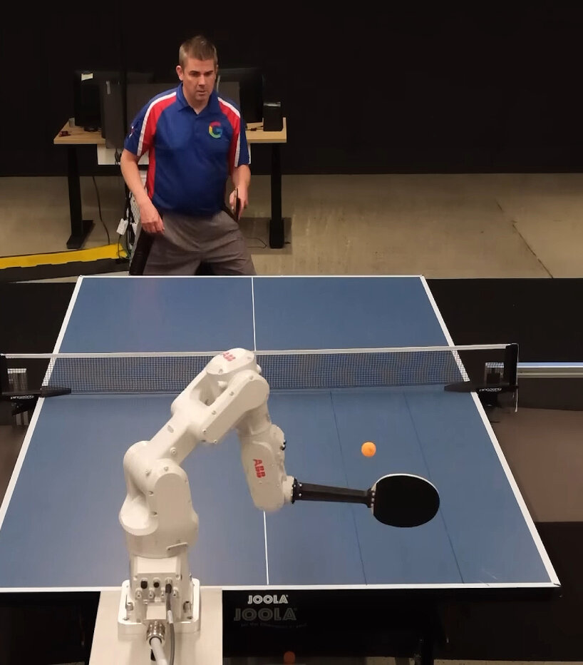 the study finds that the ABB robot arm won 45 percent of the matches and 46 percent of the individual games