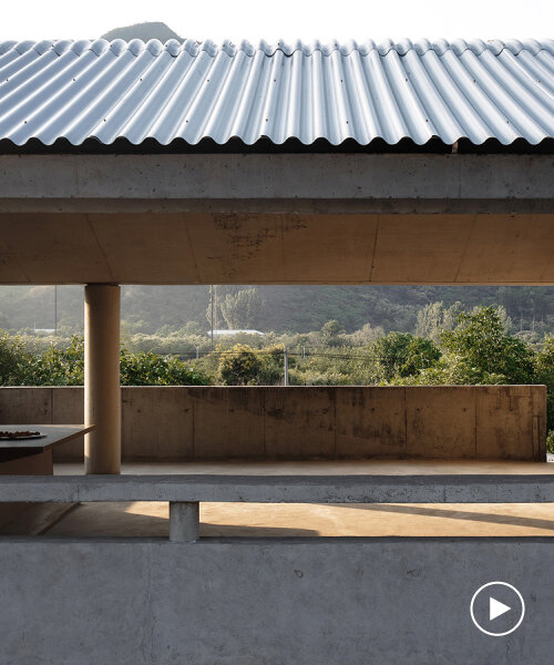 series of gable roofs top xiān architects' house of cornfield in rural beijing